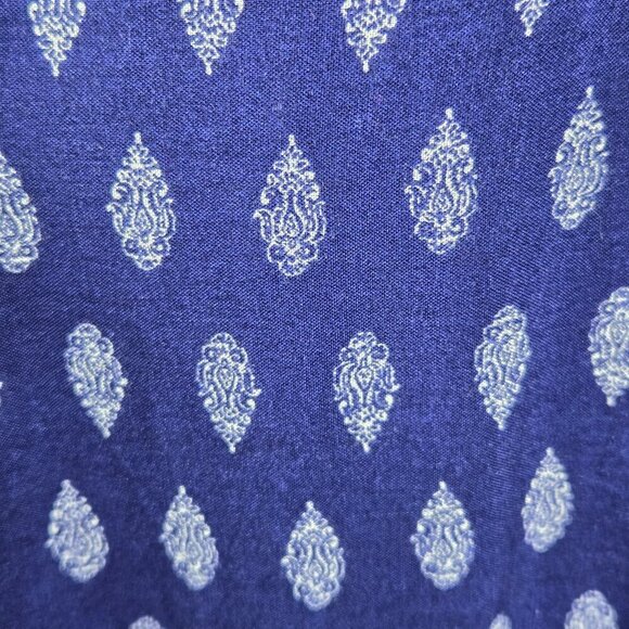 S R Size Small Casual Pull On Pants Blue White Pink Elastic Waist Pockets - Picture 6 of 13